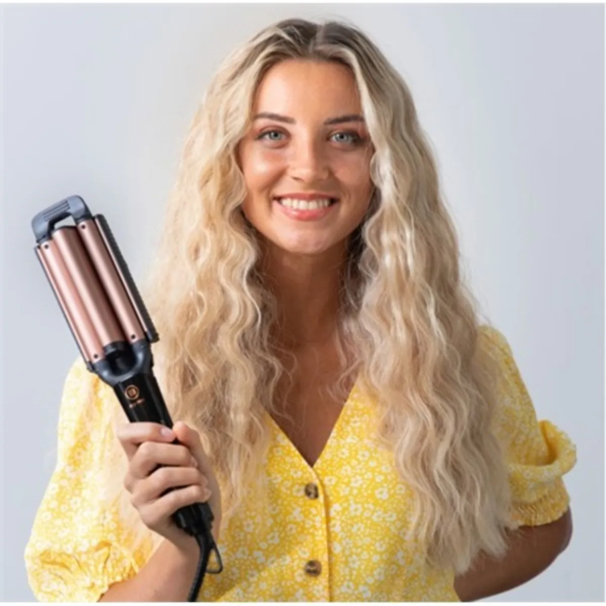 Imetec 11738 Bellissima My Pro Beach Waves kerámia bevonatos lemezek 3 hőmérséklet 160-180-200C hőálló csúcs 62x110 mm #8