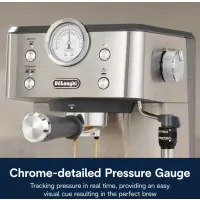 Delonghi EM450.M Linea Classic manuális eszpresszó kávéfőző 1,7 l tartály 1325 W 15 bar thermoblock állítható cappuccino rendszer állítható gőzölő #6