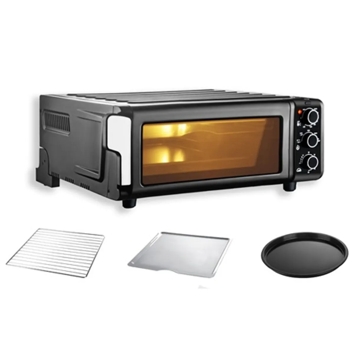 Orion OPM-22 pizza- és légkeveréses sütő 18 liter, helytakarékos, forrólevegős, 1200W, 220-240V #2
