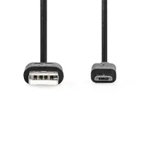 Nedis CCGL60501BK10 USB-kábel USB-A USB Micro-B 1 m USB 2.0 fekete #2