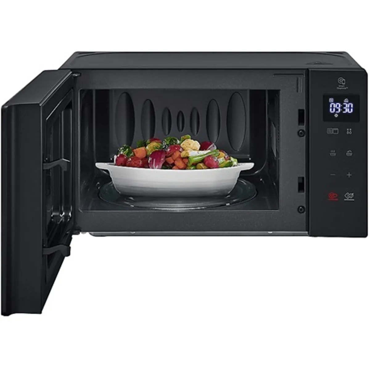Lg MH6032GAS mikrohullámú sütő 1000W grill 600W 20L forgótányér 24.5 cm fekete #6