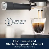 Delonghi EM450.M Linea Classic manuális eszpresszó kávéfőző 1,7 l tartály 1325 W 15 bar thermoblock állítható cappuccino rendszer állítható gőzölő #3