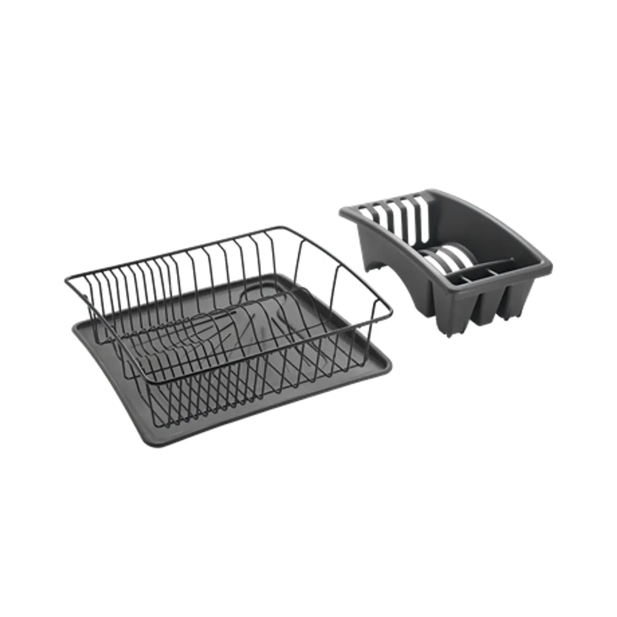 Metaltex MX325226 edényszárító fekete 3 részre osztható 30 x 12 x 35 cm #1