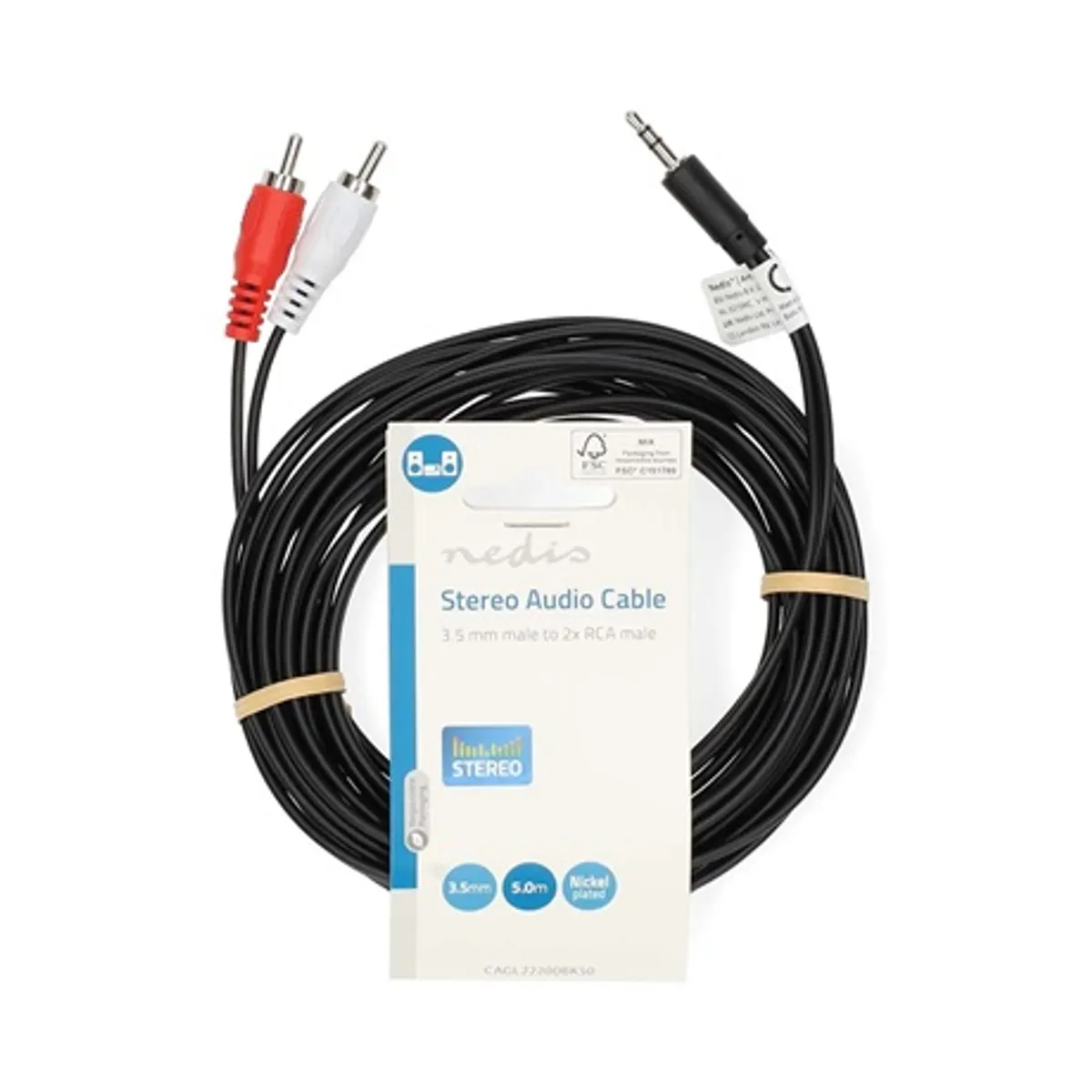 Nedis CAGL22200BK50 3,5 mm jack 2x RCA audiokábel 5 m #3