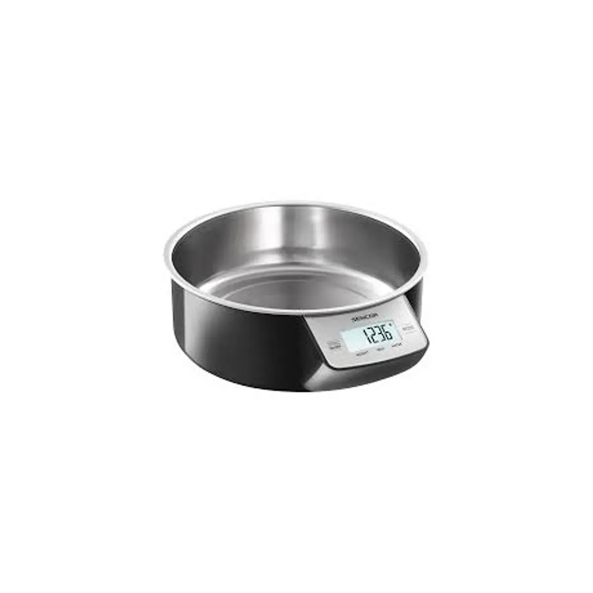 Sencor SKS4030BK konyhai mérleg 5 kg 1 g tara nemesacél tál 1000 ml LCD háttérvilágítás g lb oz 4 érzékelő automatikus kikapcsolás AAA elem #1
