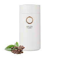 Adler AD4446WG kávédaráló 150W rozsdamentes acél pengék átlátszó tető bekapcsoló gomb 75 g kapacitás #7