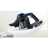 Bosch BCS611P4A Unlimited Serie6 éjkék vezeték nélküli álló porszívó 18 V 30 perc üzemidő, motoros szívófej, 2in1 kárpitszívó és bútorkefe #8