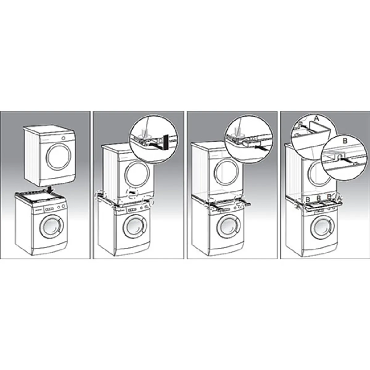 Bosch WTZ20410 mosógép összeépítő keret 50 x 593 x 563 mm #2