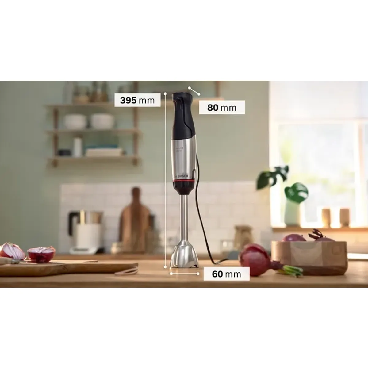 Bosch MSM6M633 ErgoMaster Serie6 botmixer egykezes 1000 W fém szár nemesacél fej passzírozó habverő mérőkehely #4