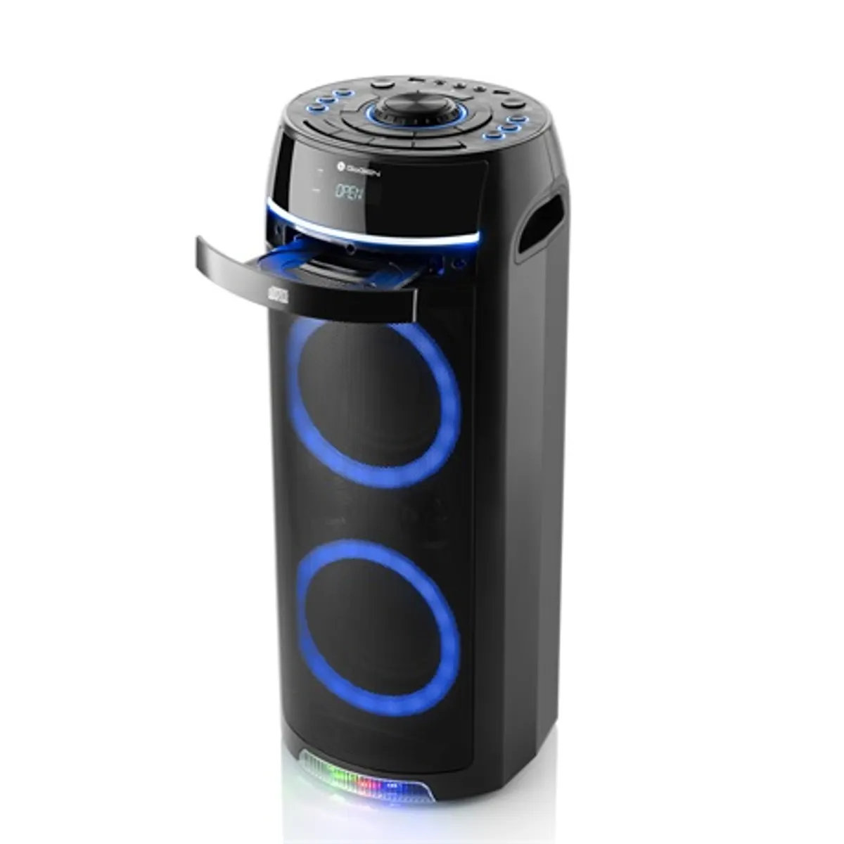 Gogen BPS736CD party hangfal 90 W bluetooth cd usb aux fm tuner 30 előre beállított eq basszus kiemelés led háttérvilágítás 22 óra #3