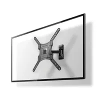 Nedis TVWM1430BK fali TV-konzol 23"-55" 0-180° forgatható 20° dőlésszög max. teherbírás 30 kg VESA 400x200 300x300 400x400 100x100 200x100 200x200