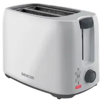 Sencor STS2606WH kenyérpirító, 2-szeletes, 750 W, időzítő 7 fokozat, melegen tartás, kiolvasztás, középre igazítás