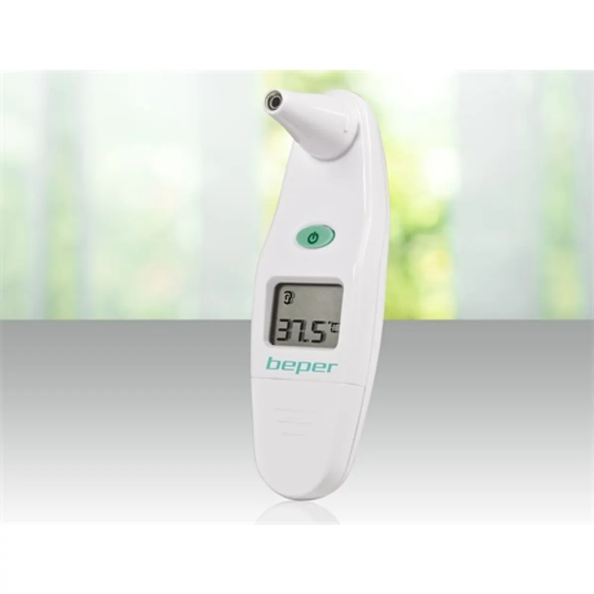 Beper 40.102 fülhőmérő digitális LCD memória 10 adat 32.0–43.0°C tok 15 mérőfej CR2032 #6