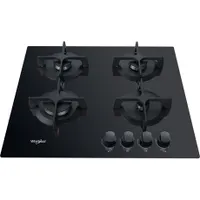 Whirlpool GOB 616/NB beépíthető gázfőzőlap 4 égő fekete edzett üveg elöl jobbra elhelyezett kezelőgombok #2
