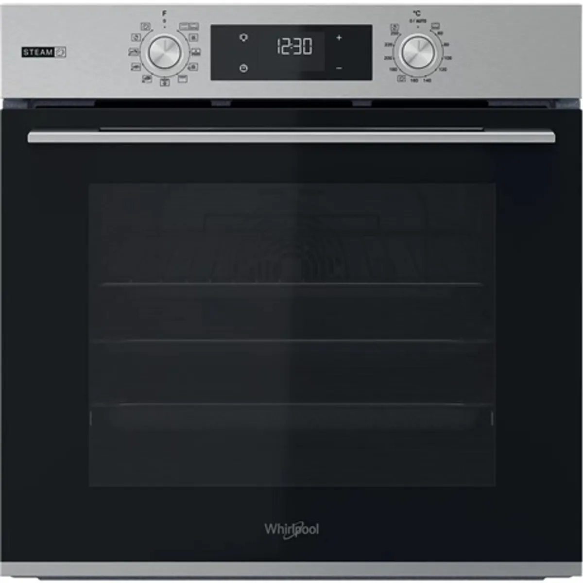 Whirlpool OMSK58HU1SX Beépíthető sütő inox A energiaosztály gőz funkció hidrolitikus tisztítás digitális kijelző teleszkópos sín 71 l 59,5x59,5x55,1 cm #1
