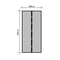 Delight 11398BK Mágneses szúnyogháló ajtóra 100x210 cm fekete #3