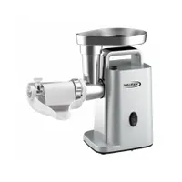 Hauser MG800 húsdaráló paradicsompasszírozó készlettel 800 W max, 3 acél vágórostély, kolbász- és hurkatöltő, kebbe készítő, tömőrúd