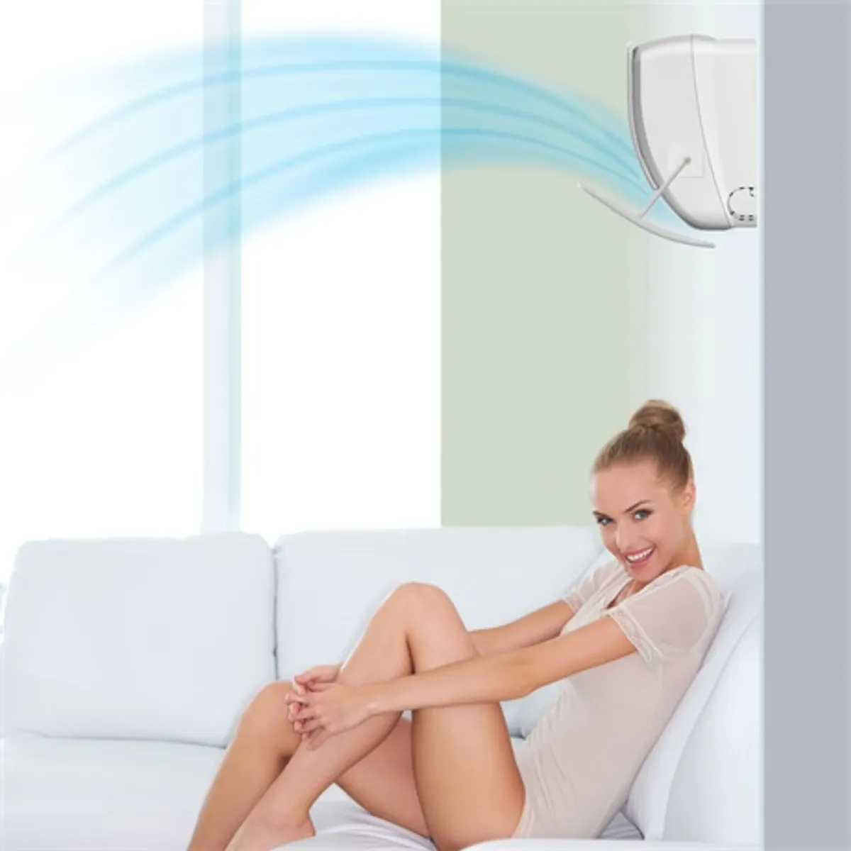 Bewello BW4007 Légterelő állítható, kompatibilis a legtöbb beltéri klímával, szélesség 57-105 cm, anyag műanyag, szín fehér #5