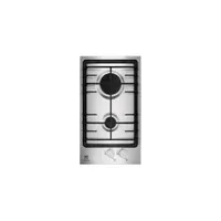 Electrolux EGG3322NVX beépíthető gázfőzőlap két égőfej elöl kis 1000W hátul nagy 3000W egykezes szikragyújtás égésbiztosító öntöttvas edénytartó rács #1