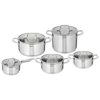 Tefal E492SA26 Virtuoso edénykészlet 10 részes rozsdamentes acél indukciós sütőben 250C-ig