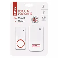 Emos P5750 Vezeték nélküli csengő 230V AC, 433 MHz, 110 dB, 10 dallam, IP44, automatikus párosítás, piros #6