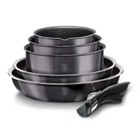 Berlinger Haus BH6910 Carbon Pro Edition edénykészlet 12 részes márvány bevonatú indukciós talp lekattintható nyél #1