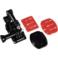 Hama 00004396 GoPro sisak oldalára szerelhető tartó 1 íves rögzítőelem 1 lapos rögzítőelem 2x 3M tapadó 1 könyök elem gyorscsatlakozó mount #1