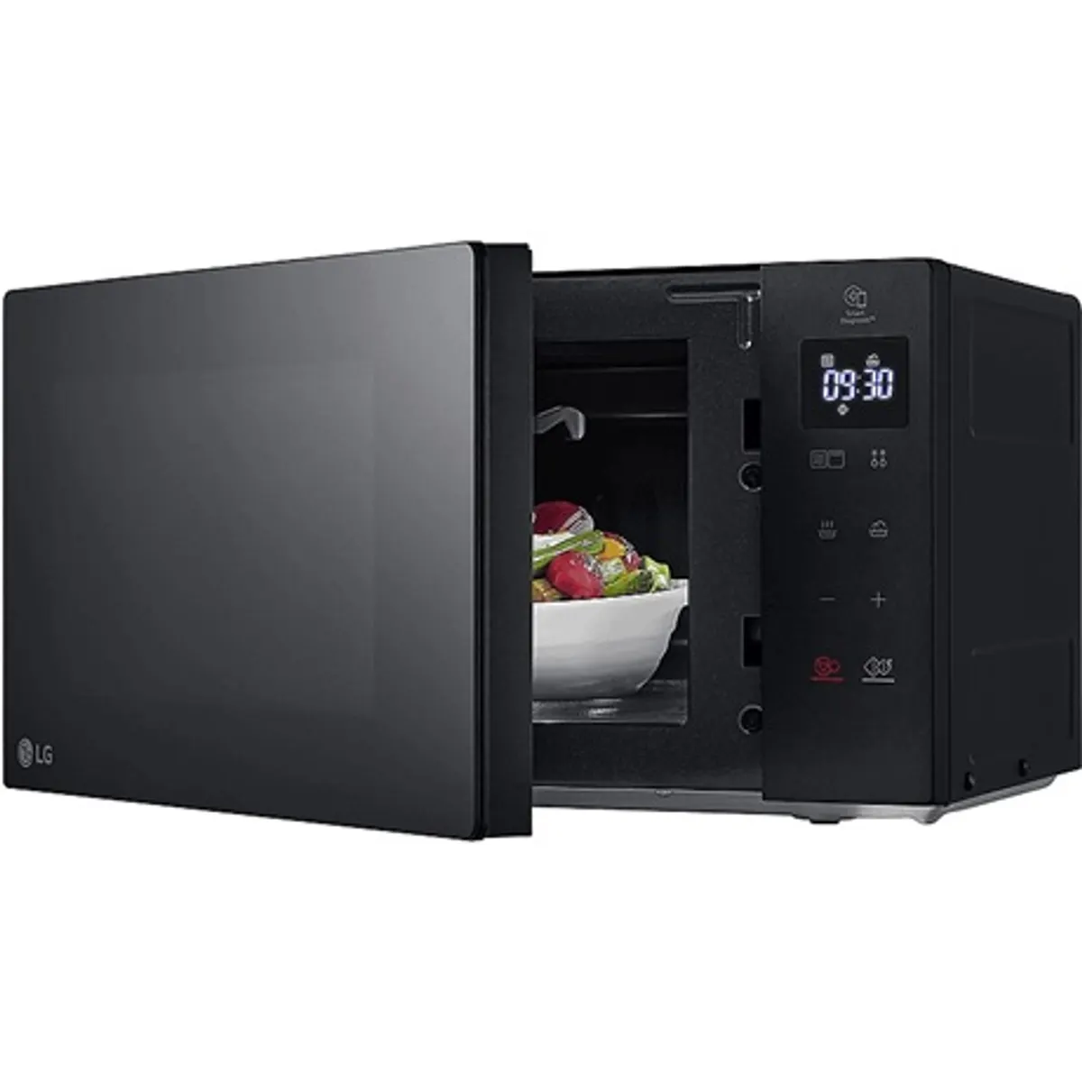 Lg MH6032GAS mikrohullámú sütő 1000W grill 600W 20L forgótányér 24.5 cm fekete #4