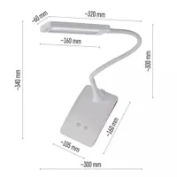Emos Z7599W Eddy led asztali lámpa fehér 6W 360 lm dimmelhető 12V 0,36A IP20 #7