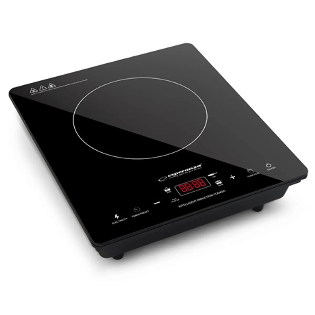 Esperanza EKH009 Vesuvius indukciós főzőlap 2000 W 19,5 cm 4 funkció automata tálérzékelés 80-270 C #1