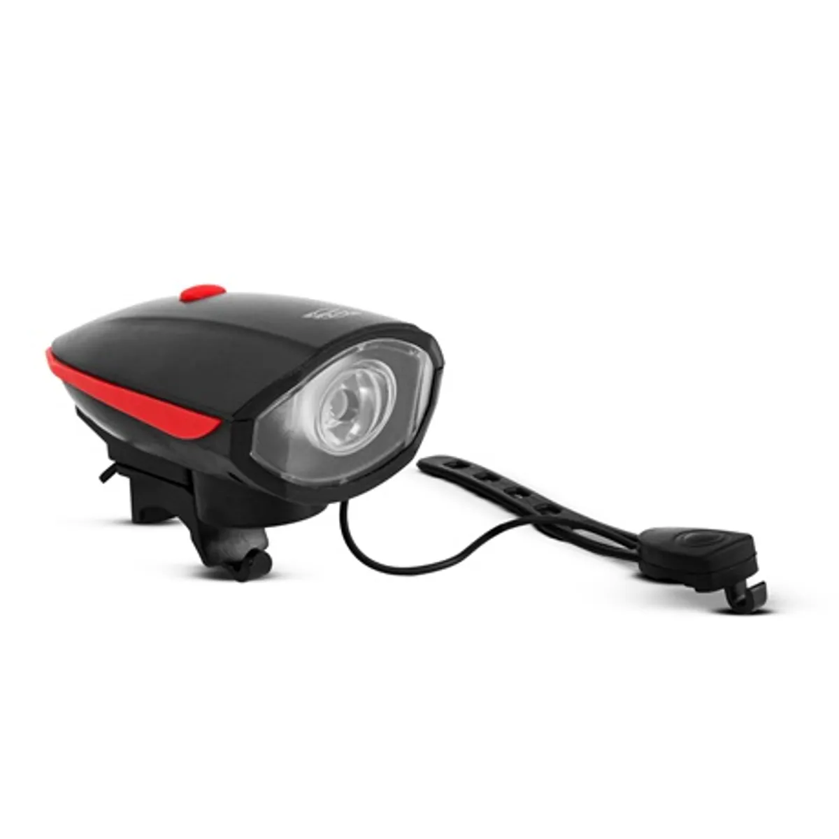 Wheel Zone 18582 kerékpár lámpa elektromos kürttel XPE LED 400 mAh microUSB IP55 szilikon pántos rögzítés #1