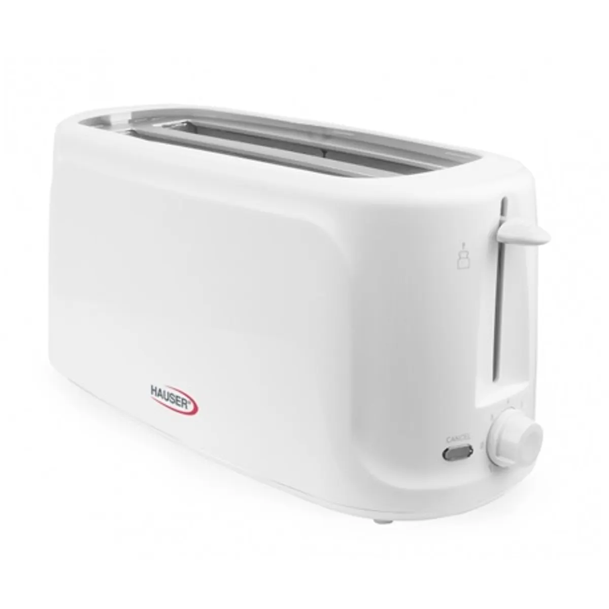 Hauser T244W Kenyérpirító hosszú szeletes 4 szeletes fokozatmentes pirítás automata szeletkidobás hideg burkolat vezetéktároló 1450W #1