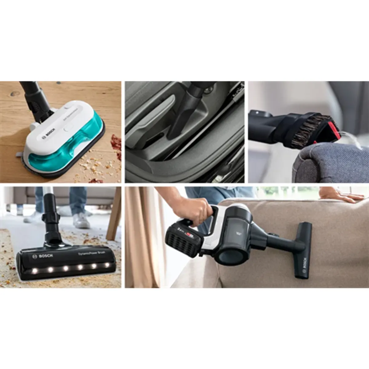 Bosch BCS71HYG1 Unlimited 7 ProHygienic Aqua 18V Li-Ion 3Ah 40 perc HEPA LED 2in1 felmosó- és szívófej #4