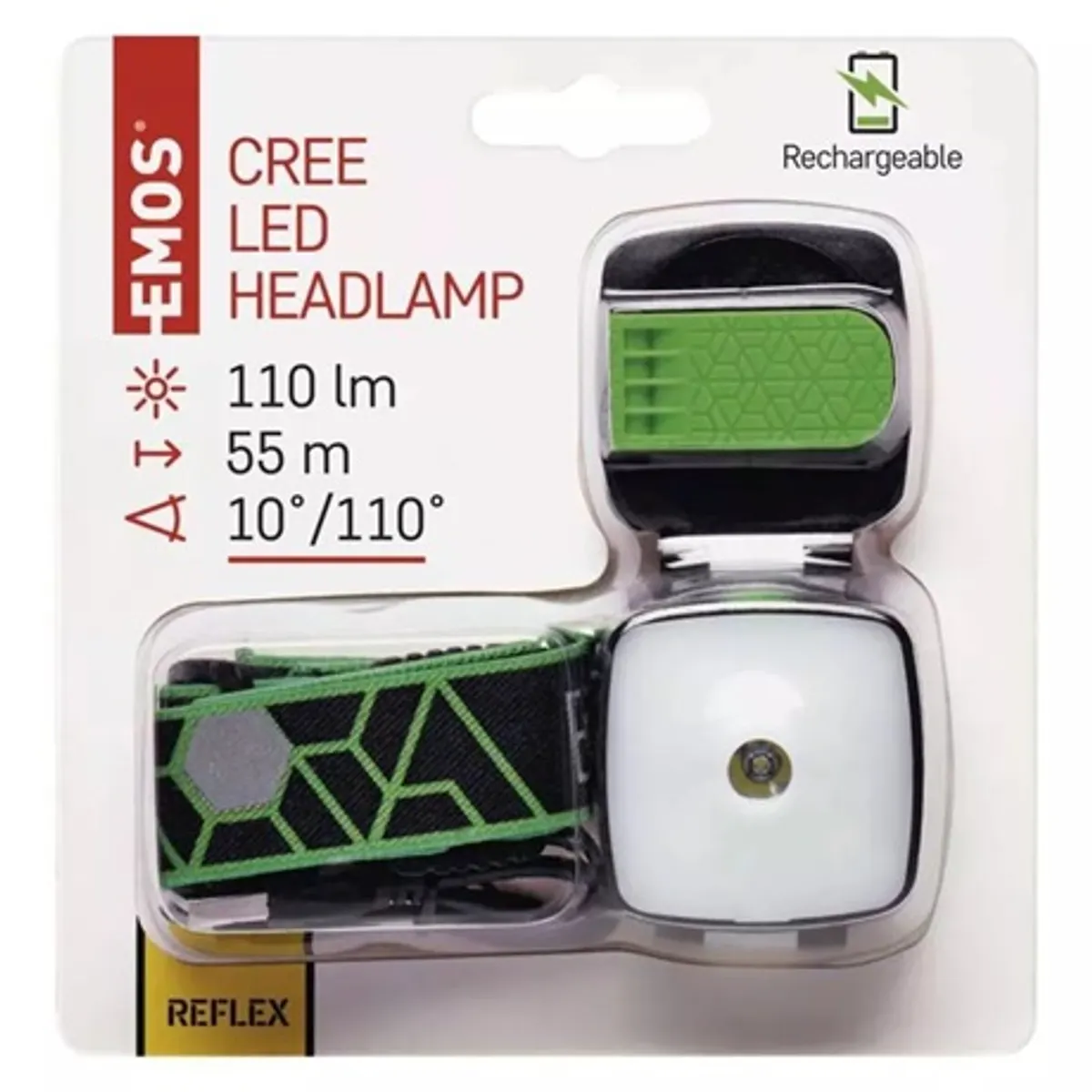 Emos P3535 fejlámpa CREE LED + 4x SMD, 110 lm, Li-pol 850 mAh, micro USB töltés, 2 h töltési idő, 46x50x30 mm #4