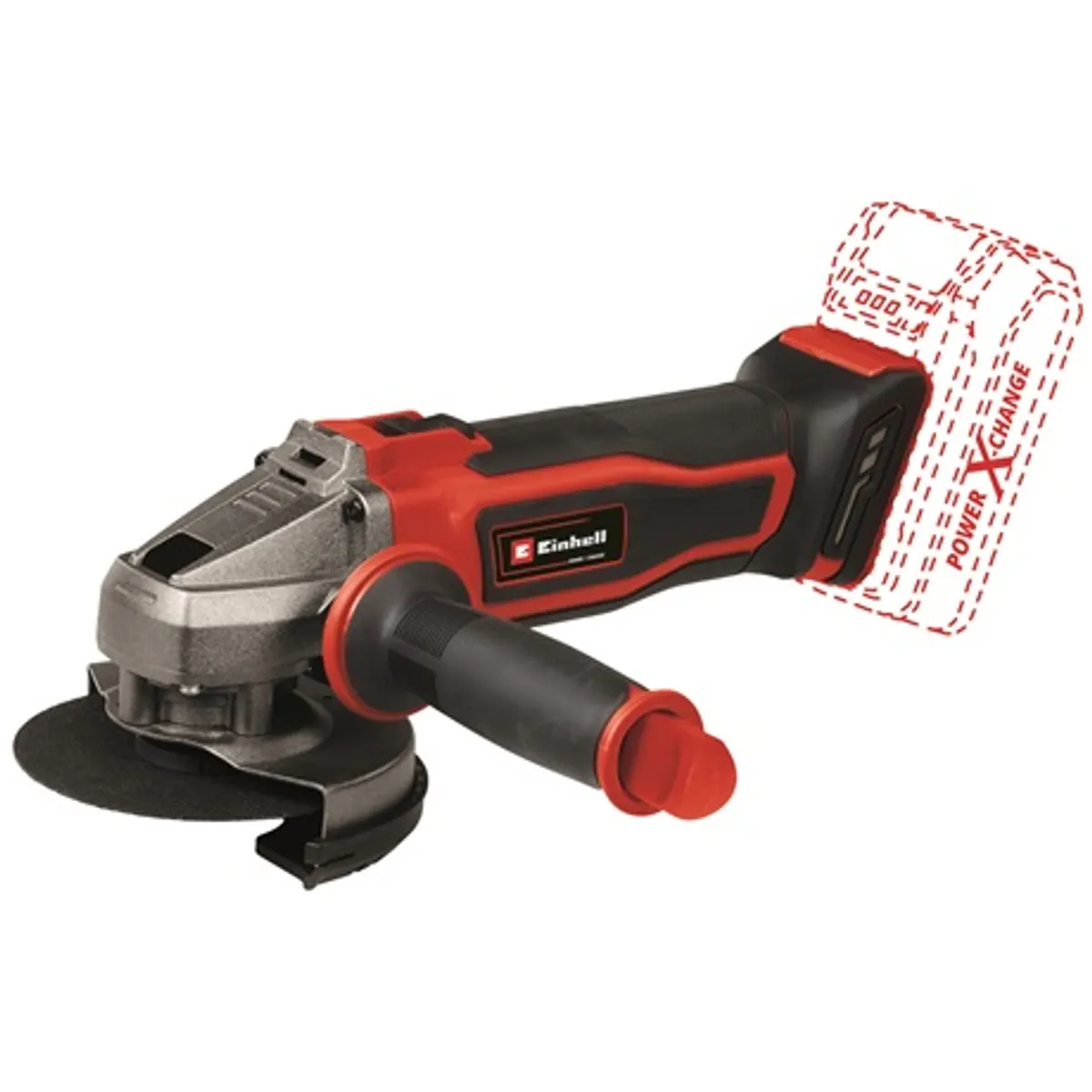 Einhell TE-AG 18/115-2 LI - SOLO akkumulátoros sarokcsiszoló 115 mm, 18 V Power X-Change, lágyindítás, újraindulás védelem, 2 pozíciós pótfogantyú #2