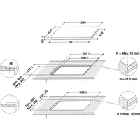 Whirlpool WL S7260 NE Beépíthető indukciós főzőlap 60 cm 4 zónás FlexiCook érintőszenzoros Premium Slider 18 fokozat Booster PM 7,2 kW gyerekzár #4