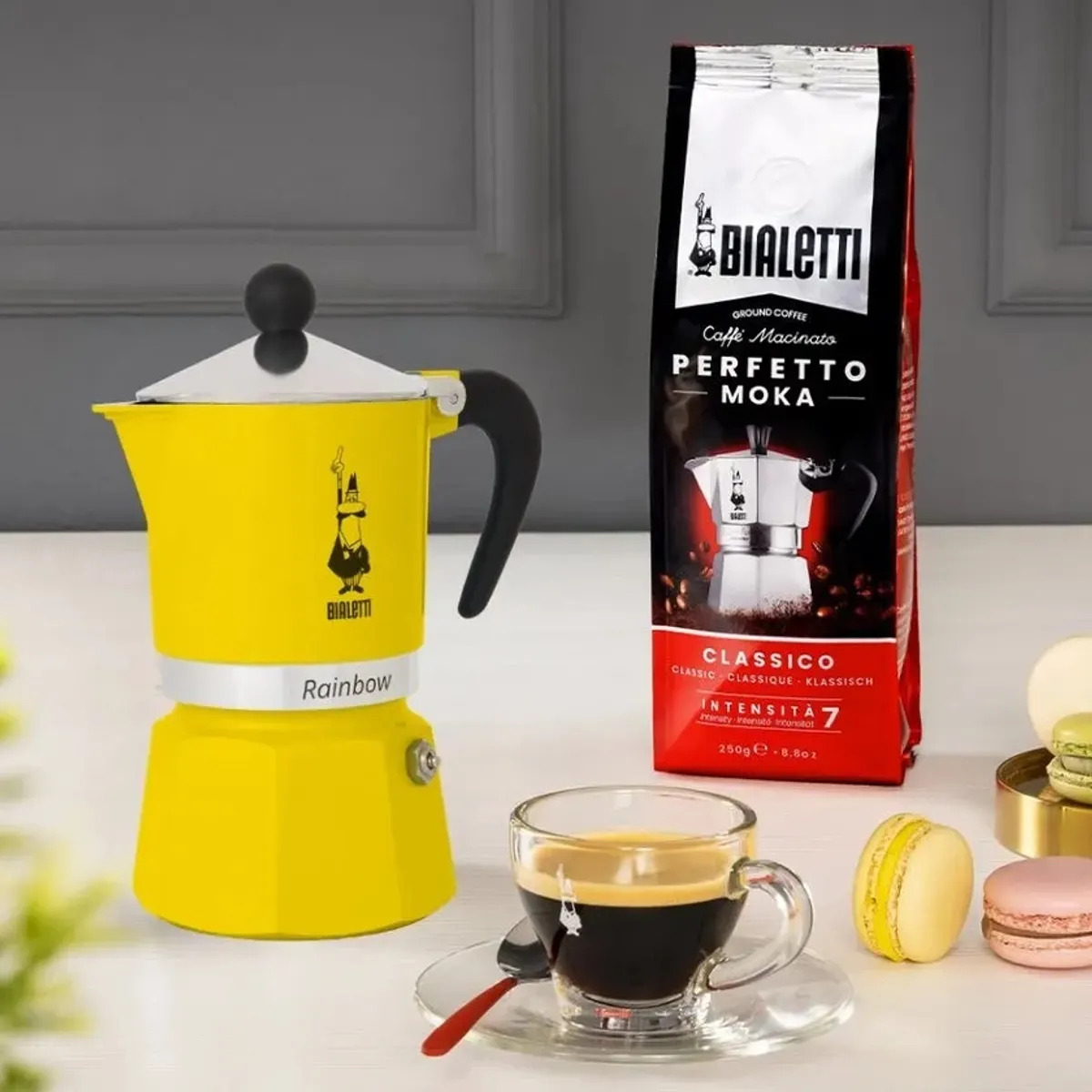 Bialetti 4982 RAINBOW Rainbow kotyogós kávéfőző 3 adag sárga alumínium ötvözet #3