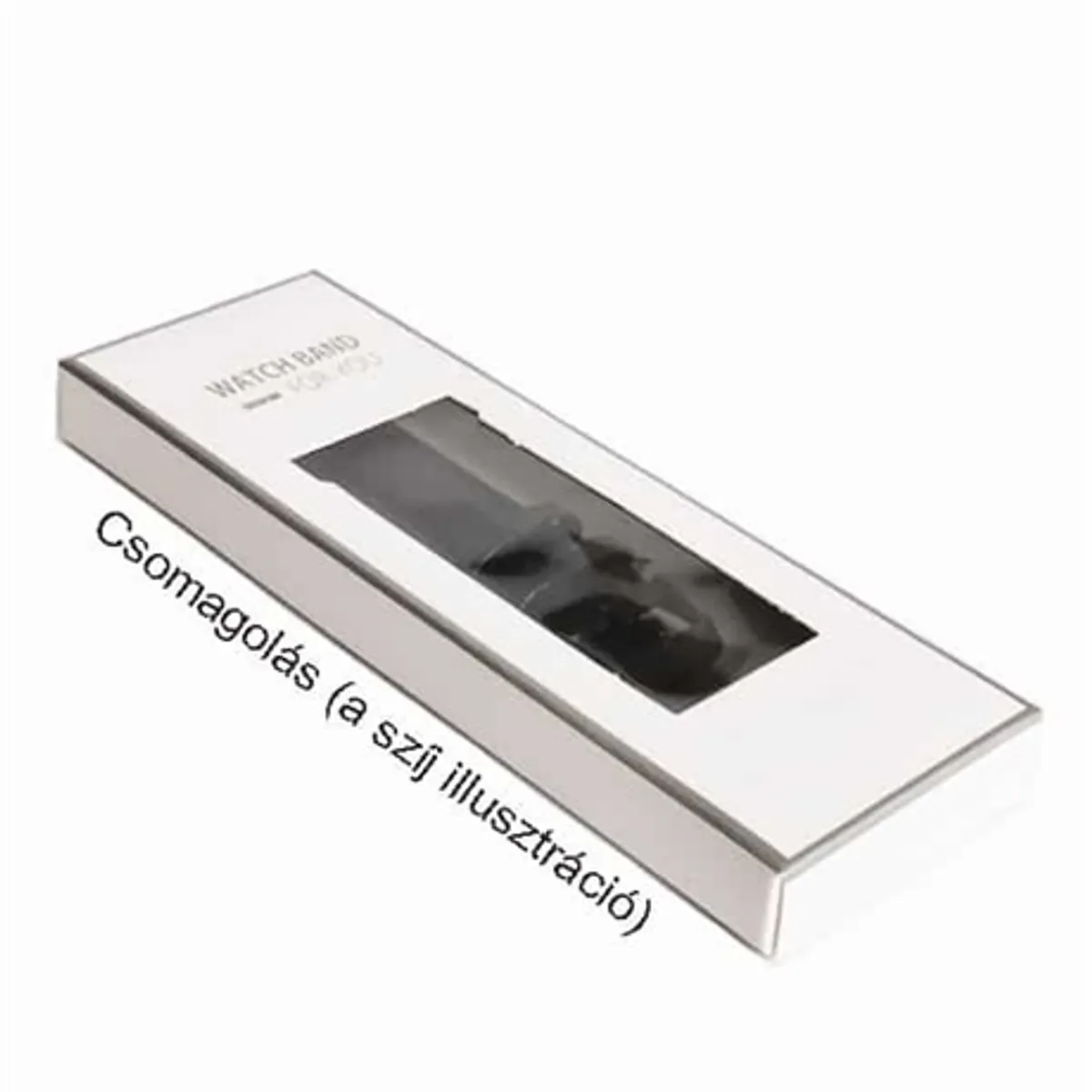 Mybandz 22SKU2133 prémium bőr óraszíj 22mm fekete ezüst csattal 145-195mm gyors kioldású rugós stift #3