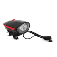 Wheel Zone 18582 kerékpár lámpa elektromos kürttel XPE LED 400 mAh microUSB IP55 szilikon pántos rögzítés #1