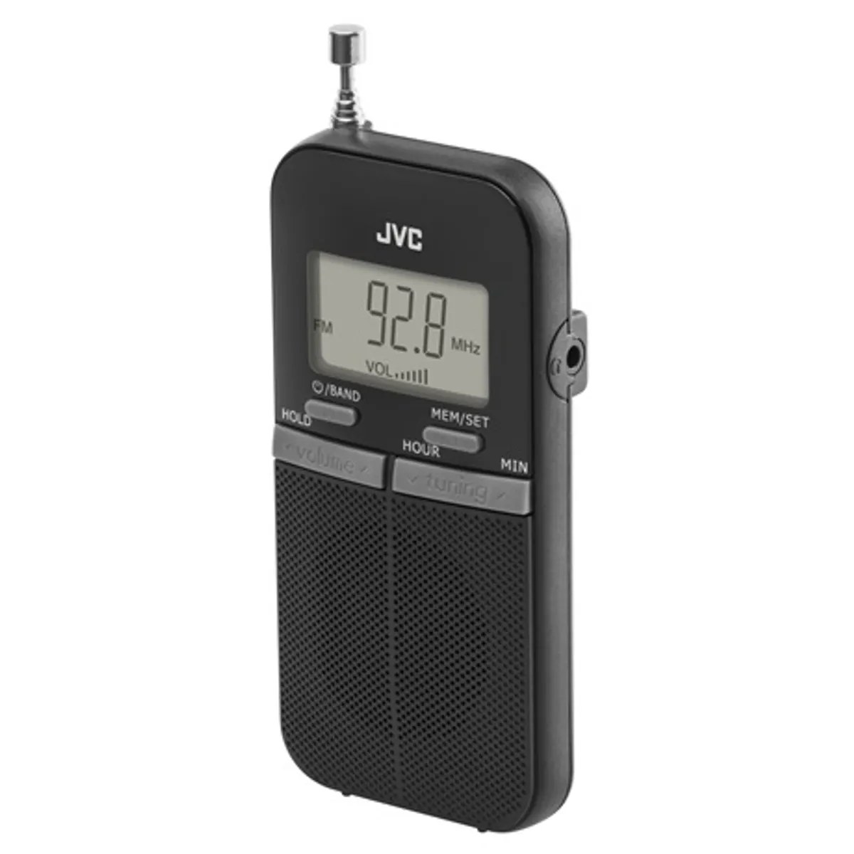 Jvc RAE411B zsebrádió LCD kijelző FM és AM tuner 10-10 memória 0,25 W elemről 2x AAA fejhallgató kimenet #1