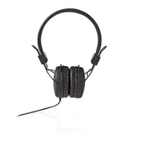 Nedis HPWD1100BK Mikrofonos fejhallgató fekete 40 mm meghajtó 32 ohm 20 Hz-20 kHz 1,2 m 3,5 mm jack #1