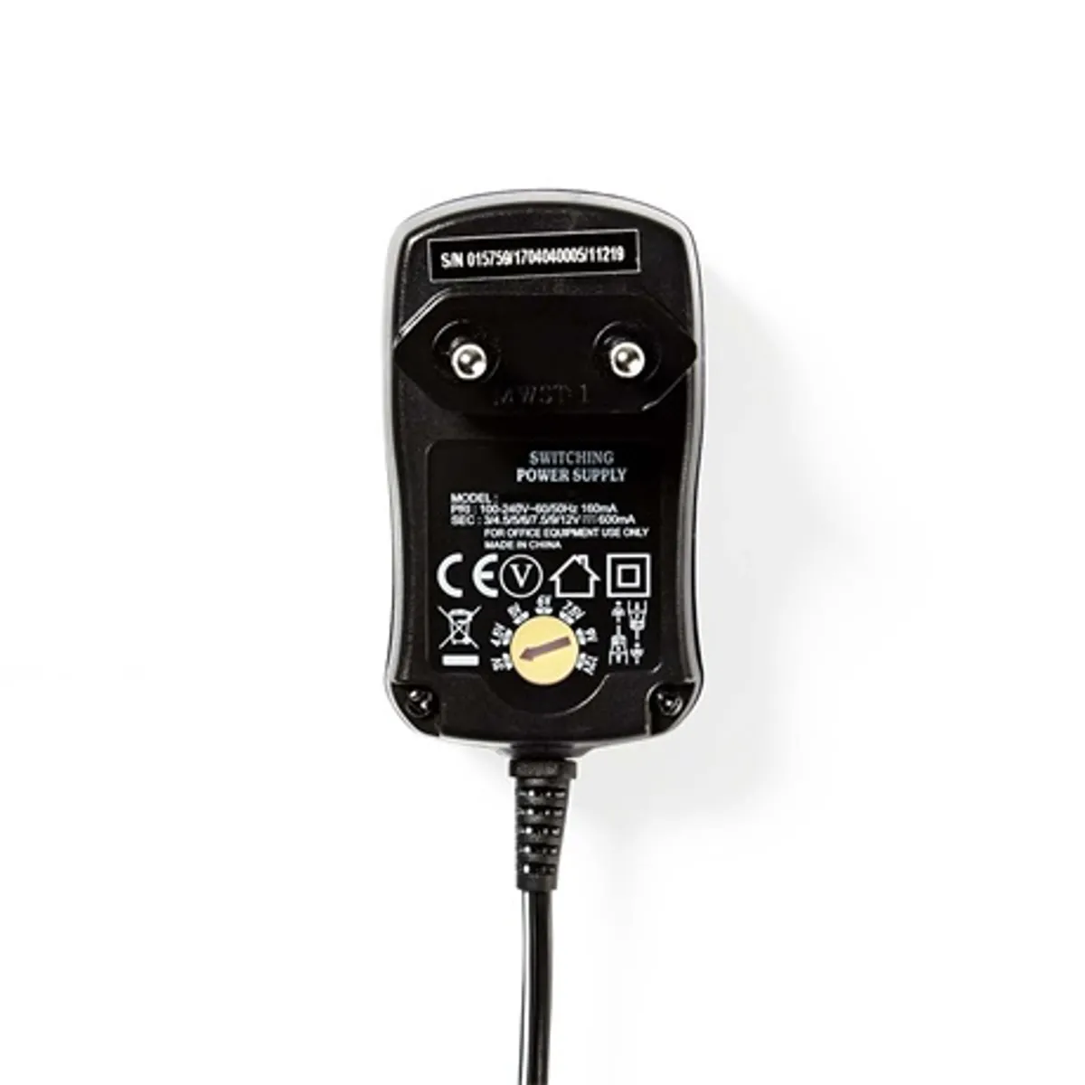 Nedis ACPA006 univerzális AC-DC tápegység 3-12V DC 0,6A 7,2W 6 cserélhető adapterfej 1,80 m kábel #2