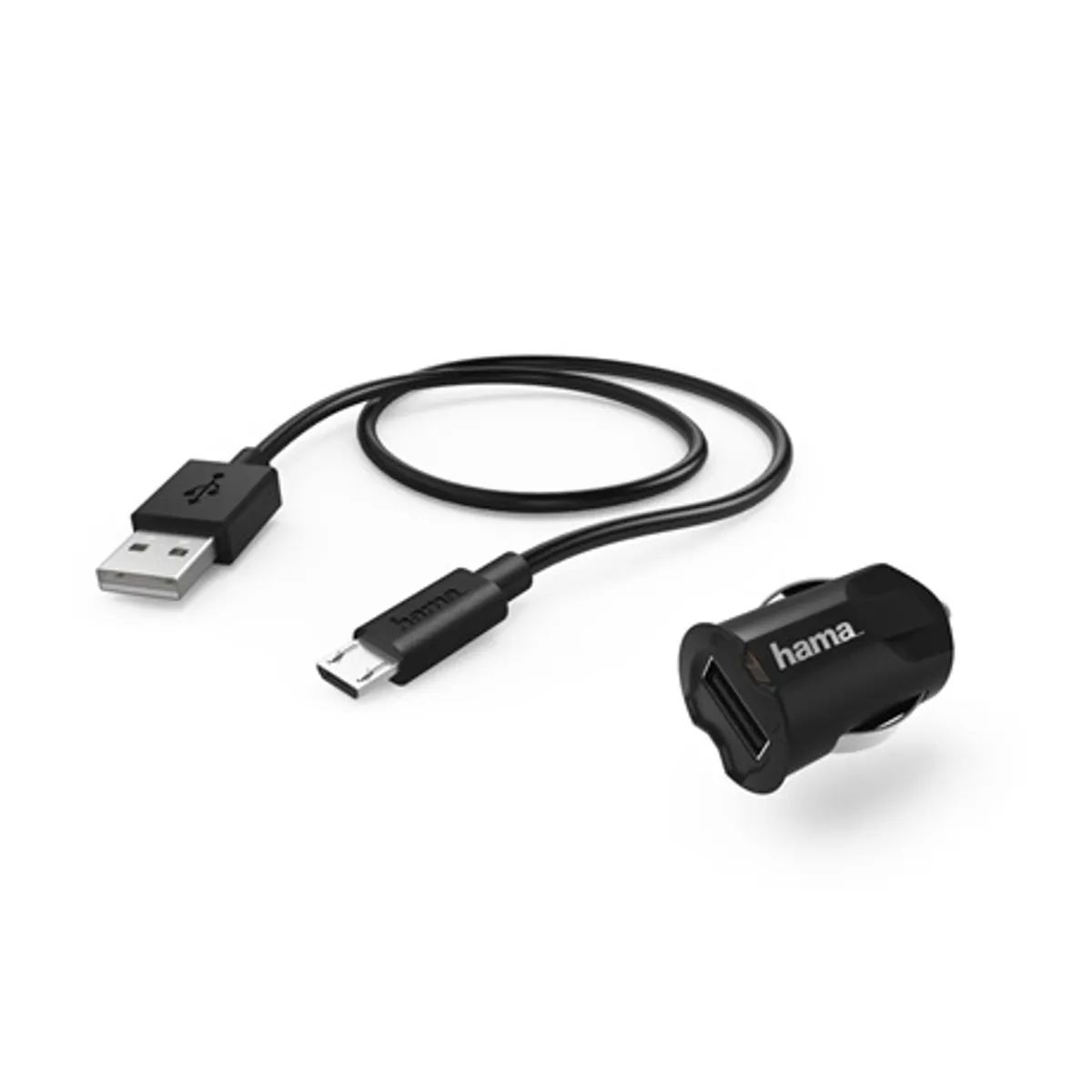 Hama 00178380 Picco autós töltő szett 5V 2,4A 12W 12-24V bemenet USB Micro USB kábel 1m automatikus felismerés fekete #1