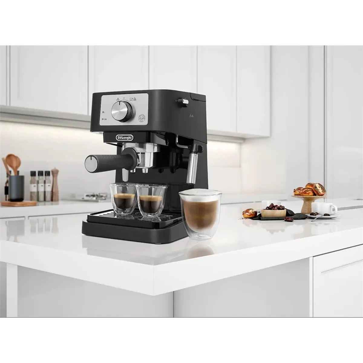 Delonghi EC260.BK Stilosa eszpresszó kávéfőző, 1100 W, 15 bar, tejhabosító, 1 L, fekete #3