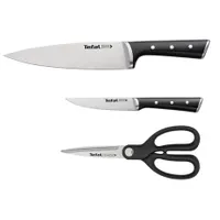 Tefal K232S355 Kés készlet 3 részes rozsdamentes acélból 20 cm séfkés 11 cm konyhai kés olló #1