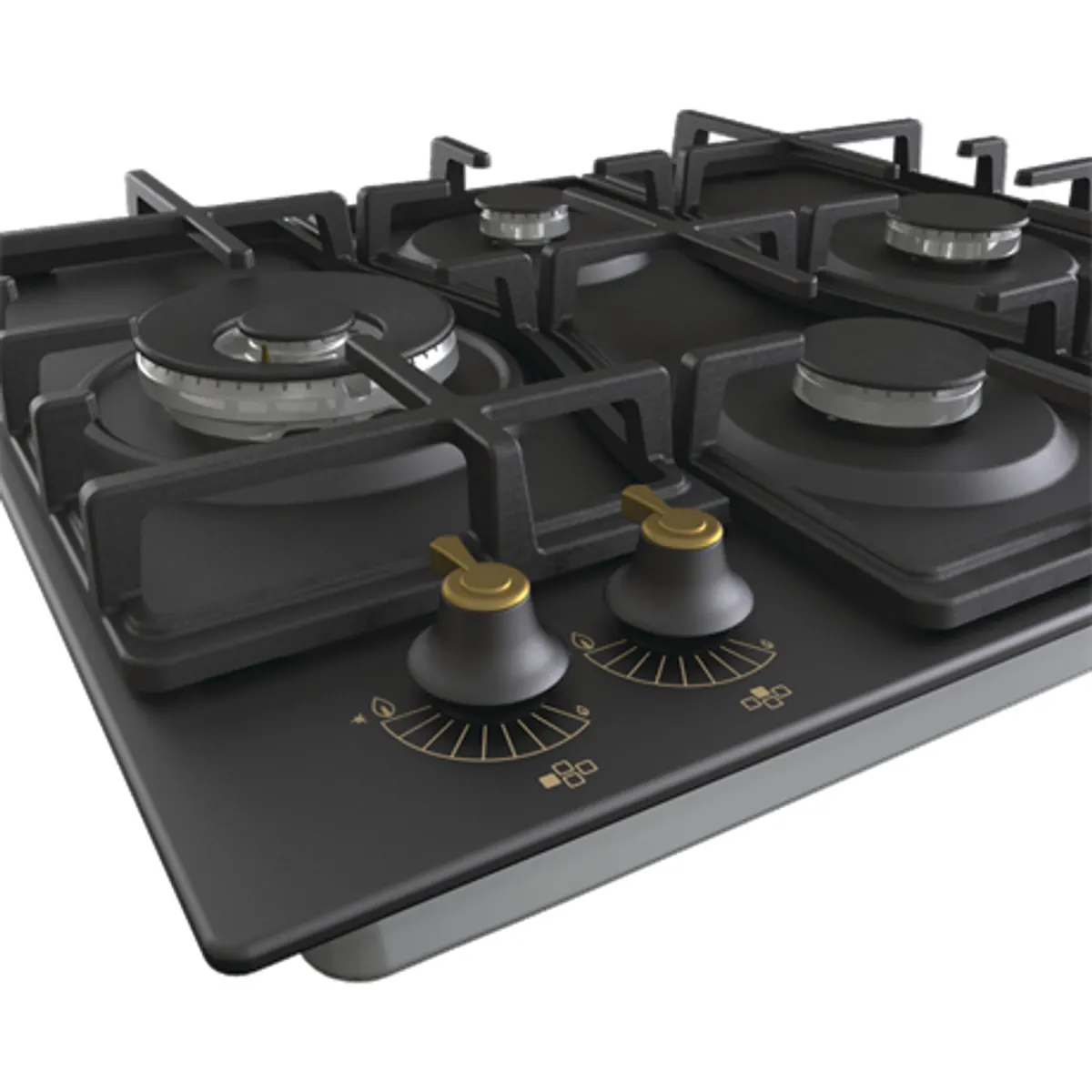 Gorenje GW6D42CLB Classico fekete szikragyújtás wok égő öntöttvas rács 600 mm szélesség #6