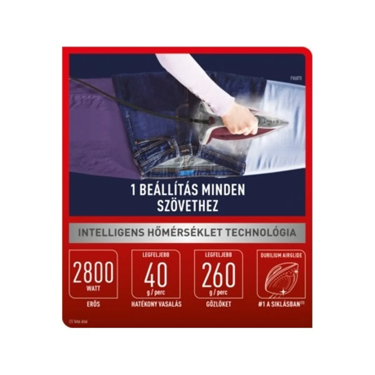 Tefal FV6870E0 Smart Protect Plus gőzölős vasaló 2800 W 40 g perces gőz 260 g perces hőlöket Eco üzemmód #3