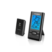 Hyundai WS1070B időjárás állomás LCD-kijelző beltéri hőmérséklet 0-50 C külső hőmérséklet -20-50 C #1