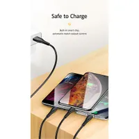 Usams SJ367USB01 3az1-ben USB-A Lightning, Type-C, mikro USB töltőkábel 100 cm #3