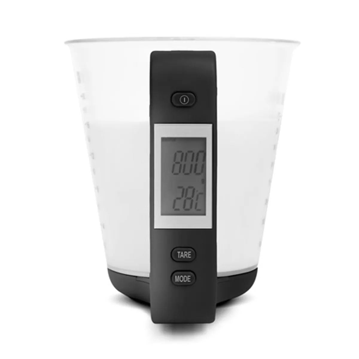 Bewello BW1015 digitális konyhai mérőkancsó 600 ml beépített mérleg kivehető kancsórész mértékegységek g ml oz cup ct lb tápellátás 1 x CR2032 #1